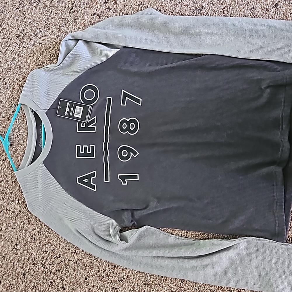 Long Sleeve Aero 87 Graphic Thermal Tee Size L